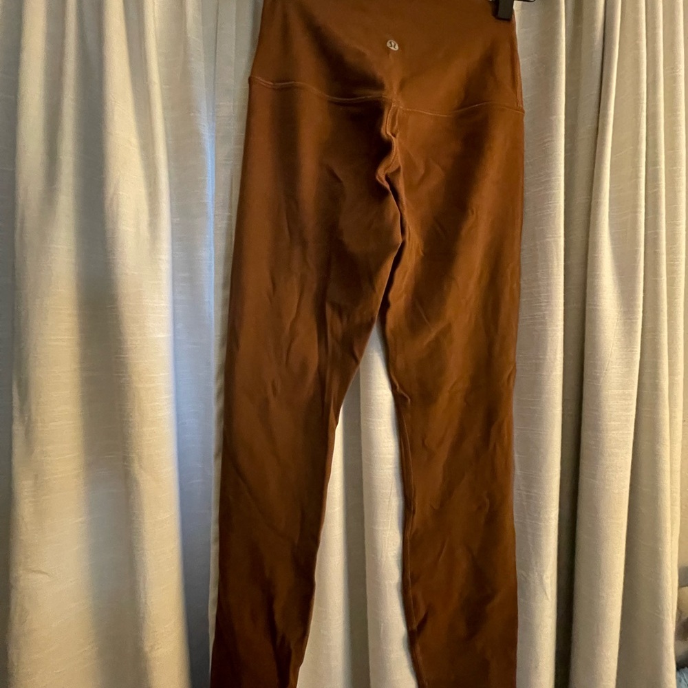 Roasted Brown Lululemon 25” aligns never worn OPEN TO OFFERS!!